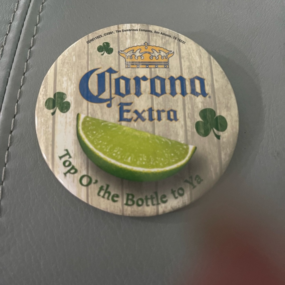 Corona Extra Coaster with Lime Design